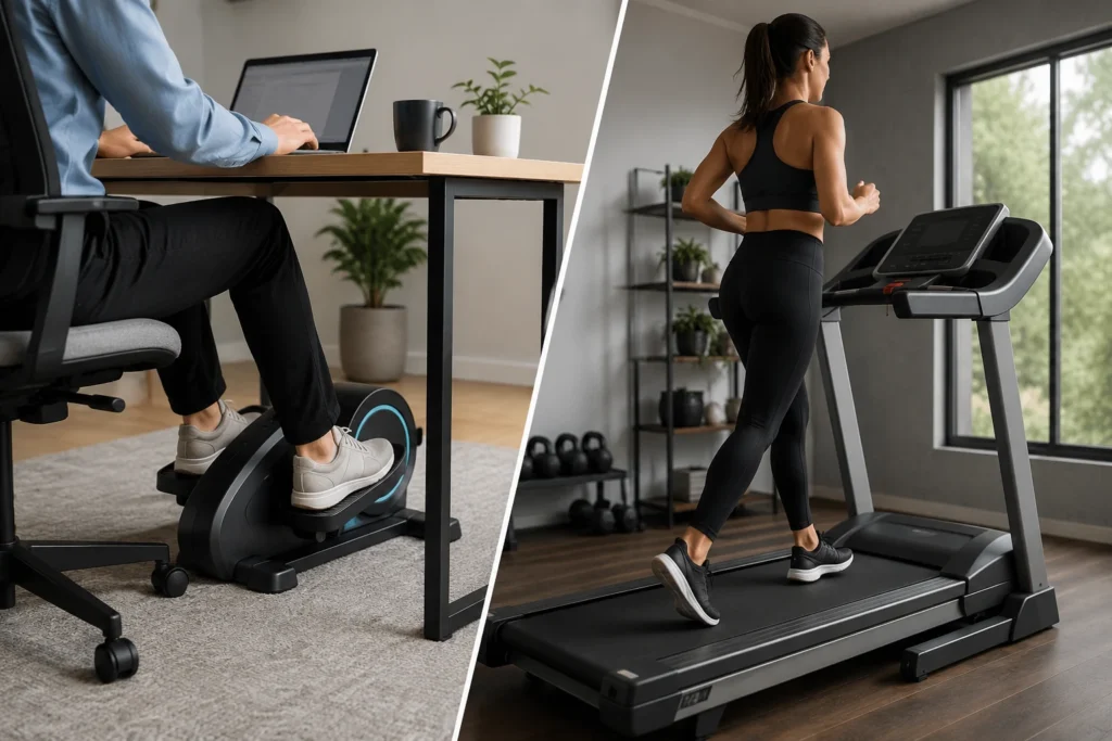 Under Desk Elliptical vs Treadmill 2