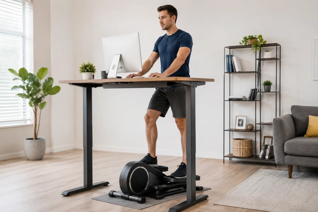 can you stand on an under desk elliptical