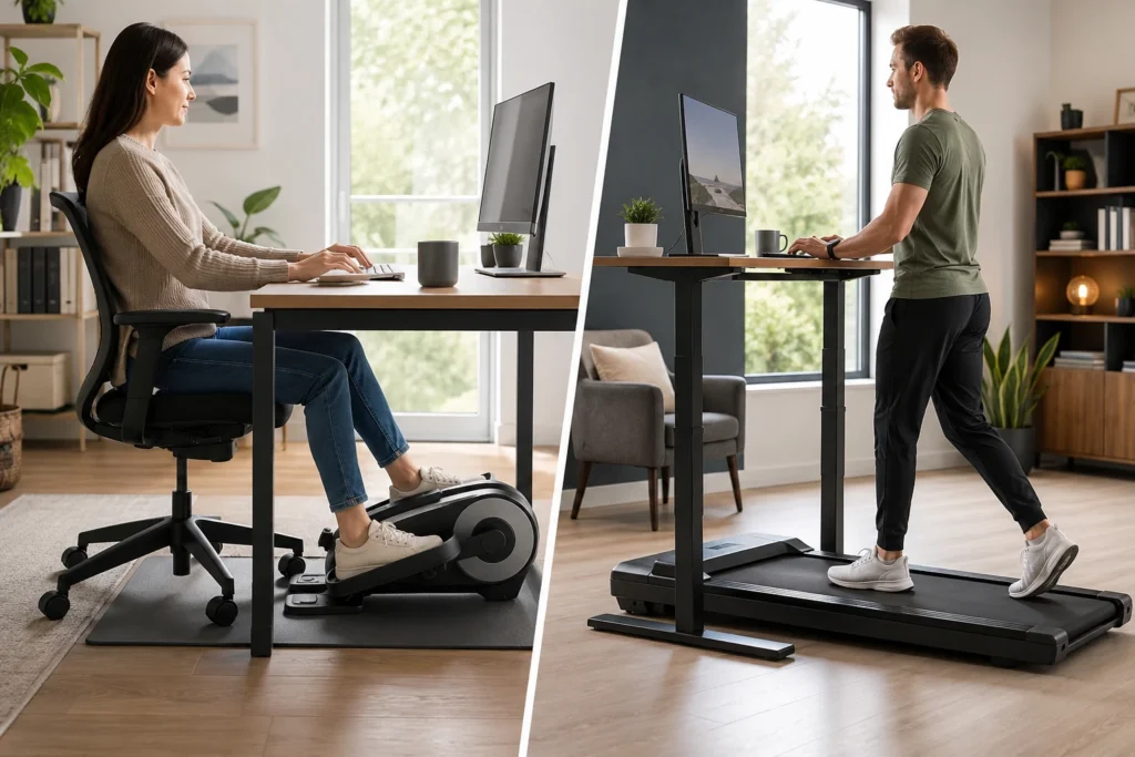 under desk elliptical vs walking pad 2