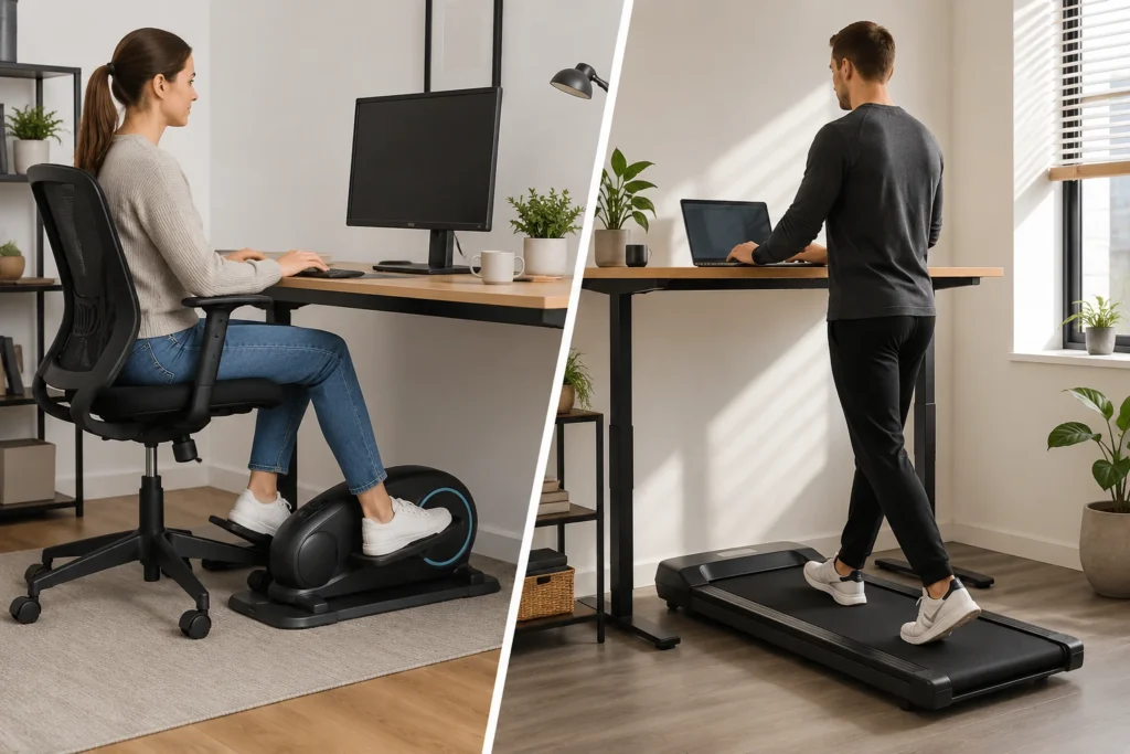 under desk elliptical vs walking pad 3