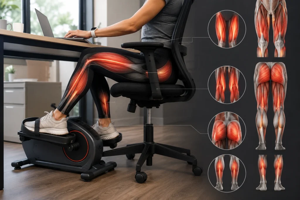what muscles does an under desk elliptical work 2