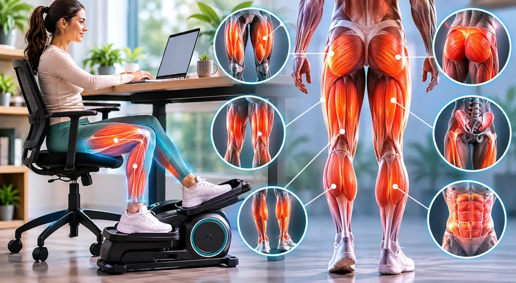 what muscles does an under desk elliptical work 3